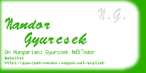 nandor gyurcsek business card